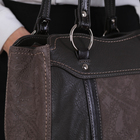 Сумка женская, отдел с перегородкой на молнии, наружный карман, цвет коричневый - Фото 4