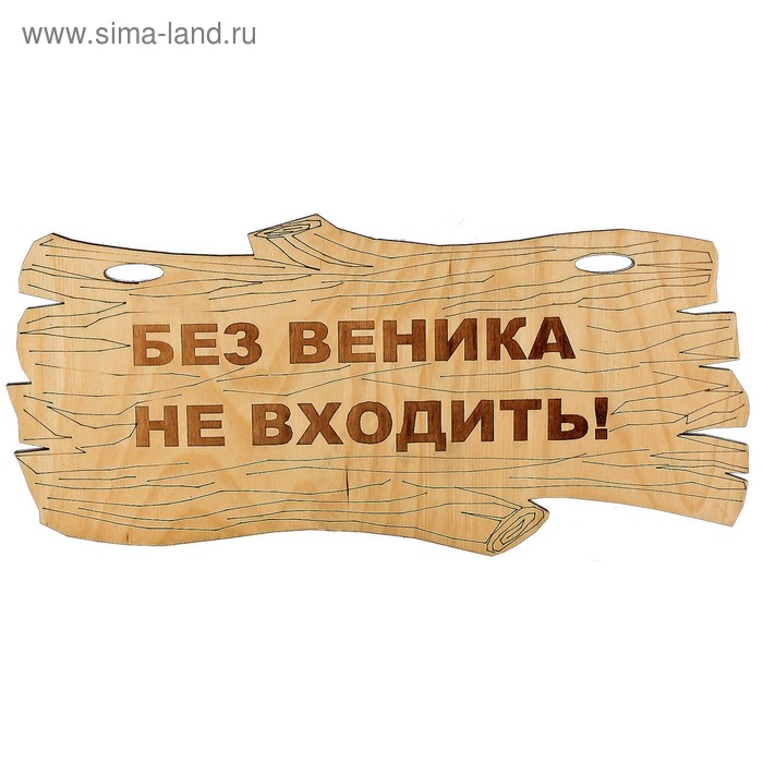 Табличка Без веника 30х14 см - Фото 1