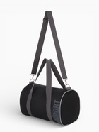 Сумка спортивная на молнии, без подкладки, длинный ремень, средний размер, цвет чёрный/серый - Фото 2