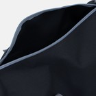 Сумка спортивная на молнии, длинный ремень, без подкладки, цвет чёрный/серый - Фото 3