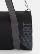 Сумка спортивная на молнии, без подкладки, длинный ремень, средний размер, цвет чёрный/серый - Фото 3