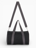 Сумка спортивная на молнии, без подкладки, длинный ремень, средний размер, цвет чёрный/серый 4675404