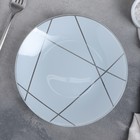 Тарелка десертная «Контур», d=20 см, цвет белый - Фото 1