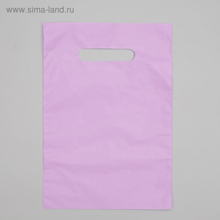 Пакет полиэтиленовый, с вырубной ручкой, сиреневый, 20×30, 33 мкм - Фото 1