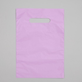 Пакет полиэтиленовый, с вырубной ручкой, сиреневый, 20?30, 33 мкм (комплект 50 шт)