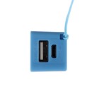 Внешний аккумулятор LuazON PB-03, 2200 мАч, USB, 1 А, крепление кольцо, синий - Фото 5