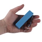 Внешний аккумулятор LuazON PB-03, 2200 мАч, USB, 1 А, крепление кольцо, синий - Фото 6