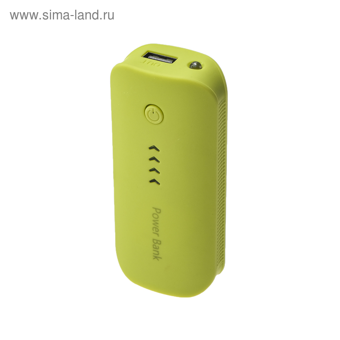 Внешний аккумулятор LuazON, 3600 мАч, USB, 1 А, индикатор зарядки, зелёный - Фото 1