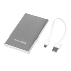 Внешний аккумулятор LuazON, 4000 мАч, USB, 1 А, индикатор, тонкий корпус, металл, серый - Фото 3