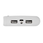 Внешний аккумулятор Luazon PB-01, 7200 мАч, 2 USB, 1/2.1 А, фонарик, белый - Фото 7