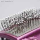 Щётка - пуходёрка мягкая с каплями, увеличенное кол-во зубцов, основание 68×48 мм, бордовая - Фото 7