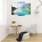Картина модульная на подрамнике  "Горное озеро" (2-25х50, 30х60см) 80х60 см - фото 9835561