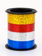 Лента упаковочная голография, для декора и подарков, МИКС 4 цвета, 1.2 см × 3 м - Фото 2