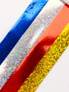 Лента упаковочная голография, для декора и подарков, МИКС 4 цвета, 1.2 см × 3 м - Фото 4