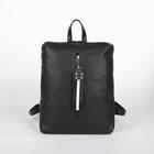 Рюкзак молодёжный, отдел на молнии, наружный карман, цвет чёрный - фото 8901266