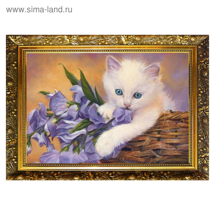 Алмазная мозаика «Васильковые глазки» 29,5×20,5 см, 25 цветов - Фото 1