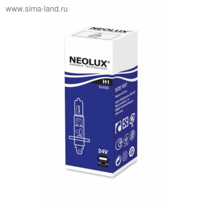 Лампа автомобильная NEOLUX, H1, 24 В, 70 Вт, N466 - Фото 1