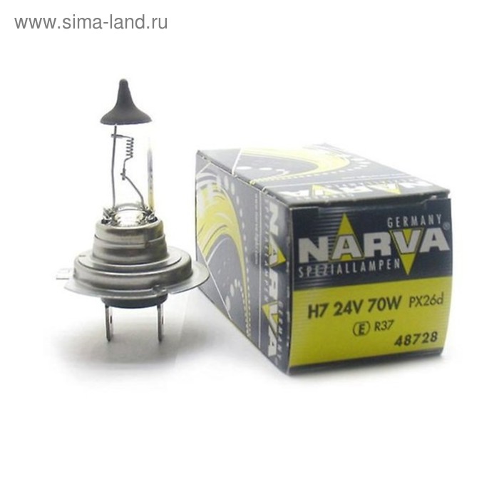 Лампа автомобильная Narva, H7, 24 В, 70 Вт, 48728 - Фото 1