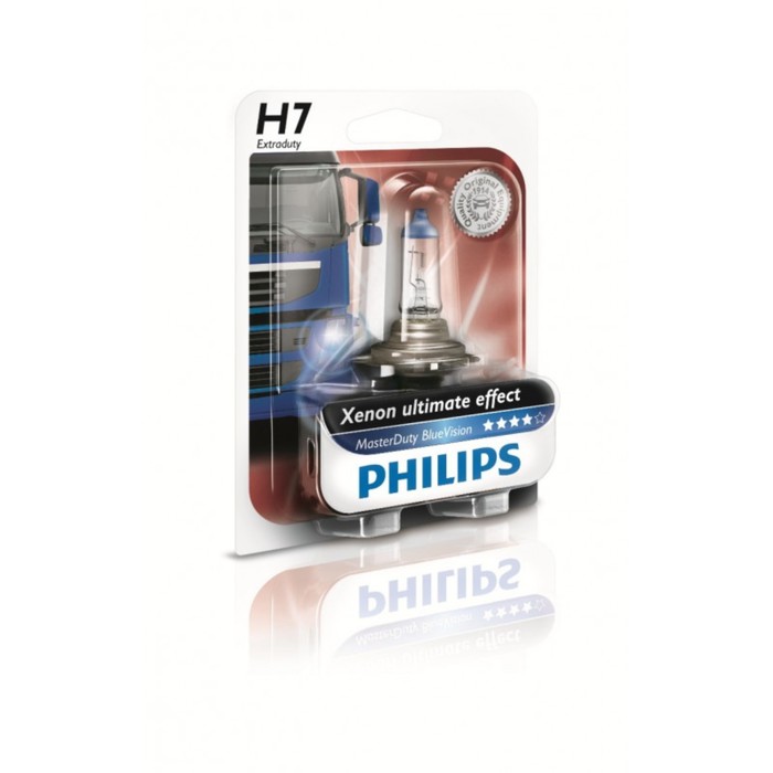 Лампа автомобильная Philips MasterDuty BlueVision, H7, 24 В, 70 Вт, 13972MDBVB1
