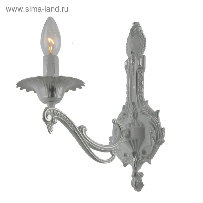 Бра KL.30322-1-W WH, 60Вт Е14, цвет белый - Фото 1