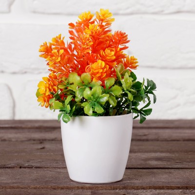 Искусственный цветок в горшке «Азалия», 6×15 см, МИКС