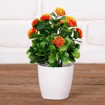 Бонсай в горшочке "Пушистые цветки" 6*15 см, микс