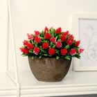 Искусственный цветок в горшке «Многослойные бутоны», 13×11 см, МИКС - Фото 1