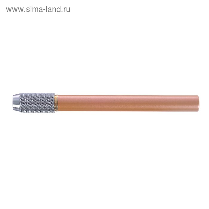 Удлинитель-держатель с резьбовой цангой для карандашей диаметром до 8 мм (для цветных, пастельных, чёрнографитных, акварельных и косметических карандашей), металлический, медный - Фото 1