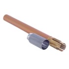 Удлинитель-держатель с резьбовой цангой для карандашей диаметром до 8 мм (для цветных, пастельных, чёрнографитных, акварельных и косметических карандашей), металлический, медный - Фото 2
