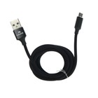 Кабель Maverick Textile & Metall C1, USB - micro USB, 2 А, 1.2 м, черный - Фото 2