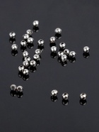 Кримп - зажимная бусина СМ-369, набор 30 шт. 2.4 мм, цвет серебро - Фото 3