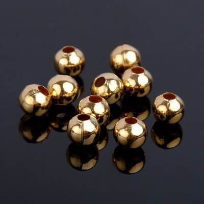 Кримп (зажимная бусина) СМ-375 (набор 10шт), 10мм, цвет золото