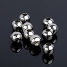 Кримп - зажимная бусина СМ-375, набор 10 шт. 10 мм, цвет серебро - Фото 2