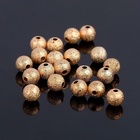 Кримп - зажимная бусина СМ-434-3, набор 20 шт. 6 мм, цвет золото - Фото 2