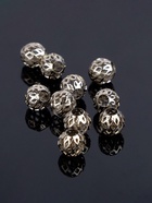 Кримп - зажимная бусина СМ-396, набор 10 шт. 8 мм, цвет серебро - Фото 4