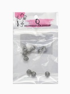 Кримп - зажимная бусина СМ-396, набор 10 шт. 8 мм, цвет серебро - Фото 3