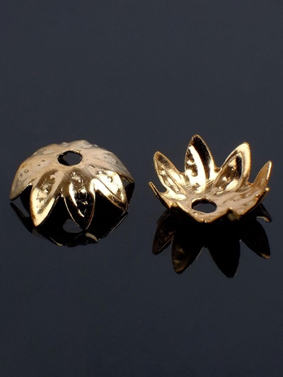 Шапочки для бусин (набор 50 шт.) СМ-011-1, 3.5×8 мм, цвет золото