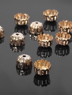 Шапочки для бусин (набор 30 шт.) СМ-027, 4×10 мм, цвет золото - Фото 4