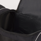 Сумка спортивная, отдел на молнии, с увеличением, 3 наружных кармана, длинный ремень, цвет чёрный - Фото 5