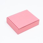 Коробка сборная без печати крышка-дно красная с окном 18 х 15 х 5 см - Фото 3