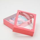 Коробка сборная, крышка-дно, с окном, розовая, 18 х 15 х 5 см - фото 2894628