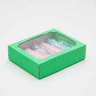 Коробка сборная, крышка-дно, с окном, мятная, 18×15×5 см - Фото 2