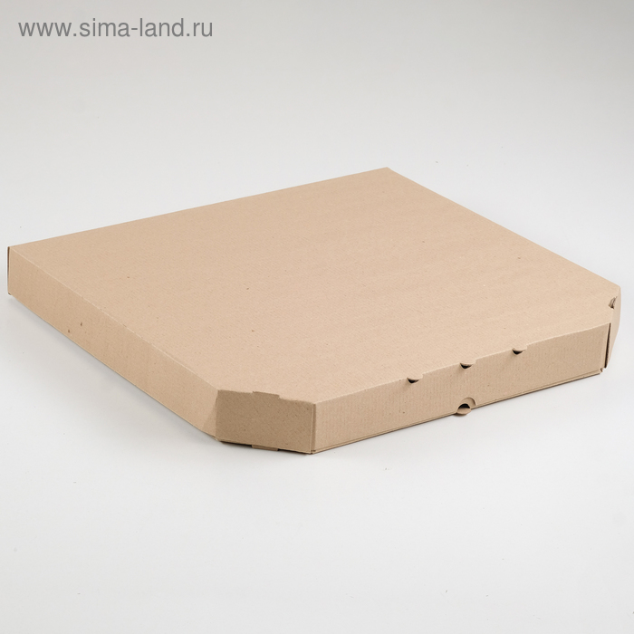 Коробка для пиццы, бурая, 42 х 42 х 4,5 см - Фото 1
