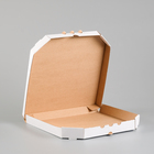 Коробка для пиццы, белая, 25,5 х 25,5 х 3 см - Фото 2