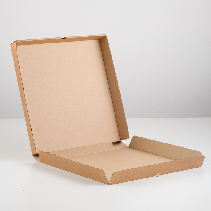 Коробка для пиццы, бурая, 33 х 33 х 4 см - фото 1898252920