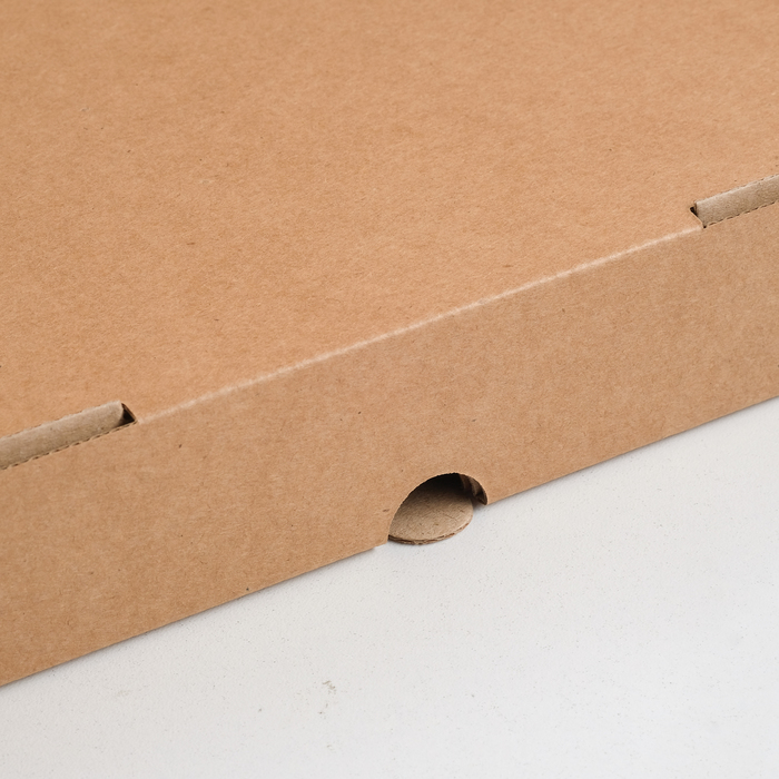 Коробка для пиццы, бурая, 33 х 33 х 4 см - фото 1898252921