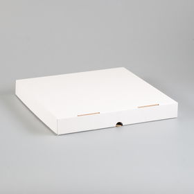 Коробка для пиццы, белая, 30 х 30 х 4 см