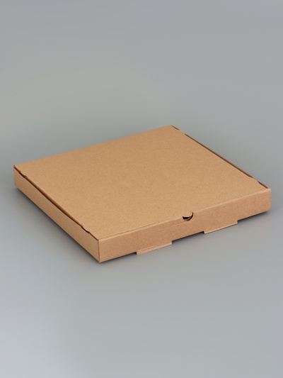 Коробка для пиццы, бурая, 30×30×4 см