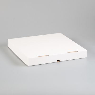 Коробка для пиццы, белая, 33 х 33 х 4 см