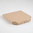 Коробка для пиццы, бурая, 25,5 х 25,5 х 3 см - фото 318256009